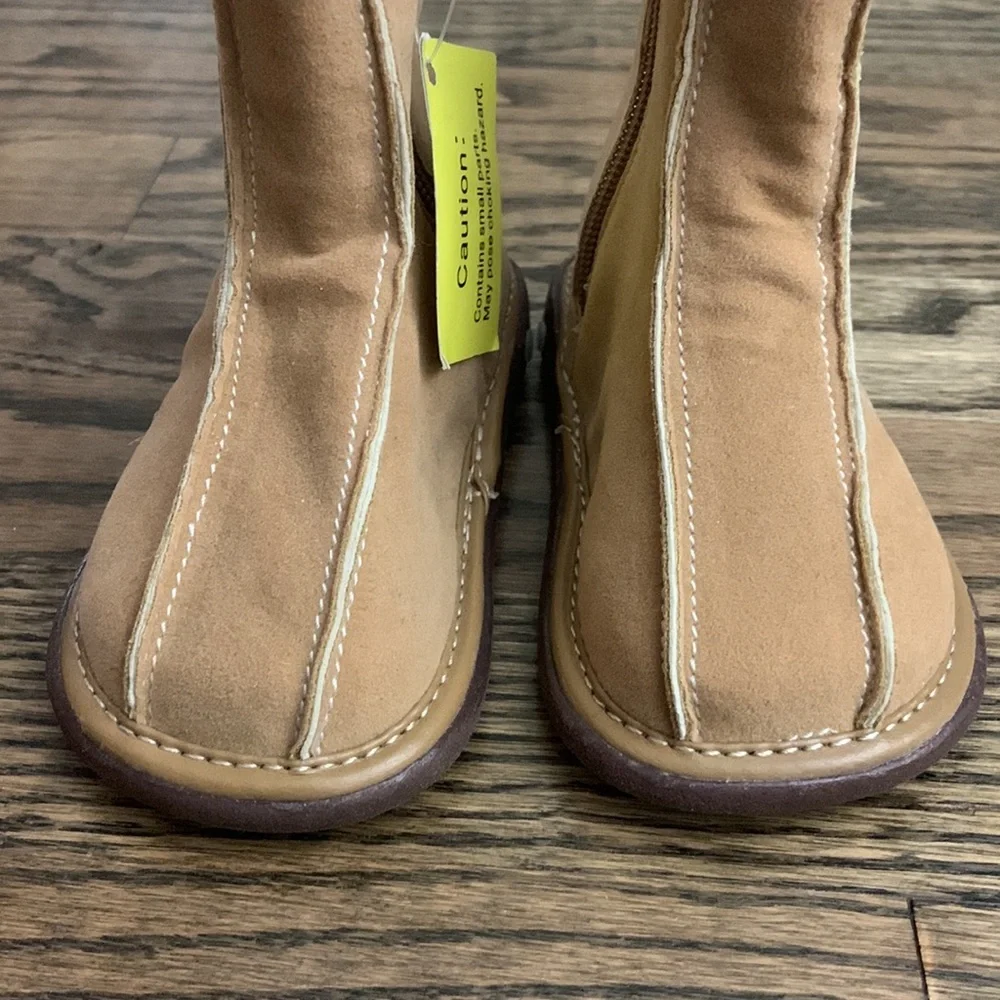Itzy Bitzy Tan Suede Squeaky Baby Walker Boots